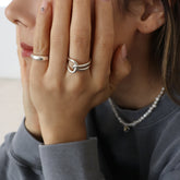 925 Sterling Silver Knots Ring for Women. Gift For Mom. Gift For Girlfriend
